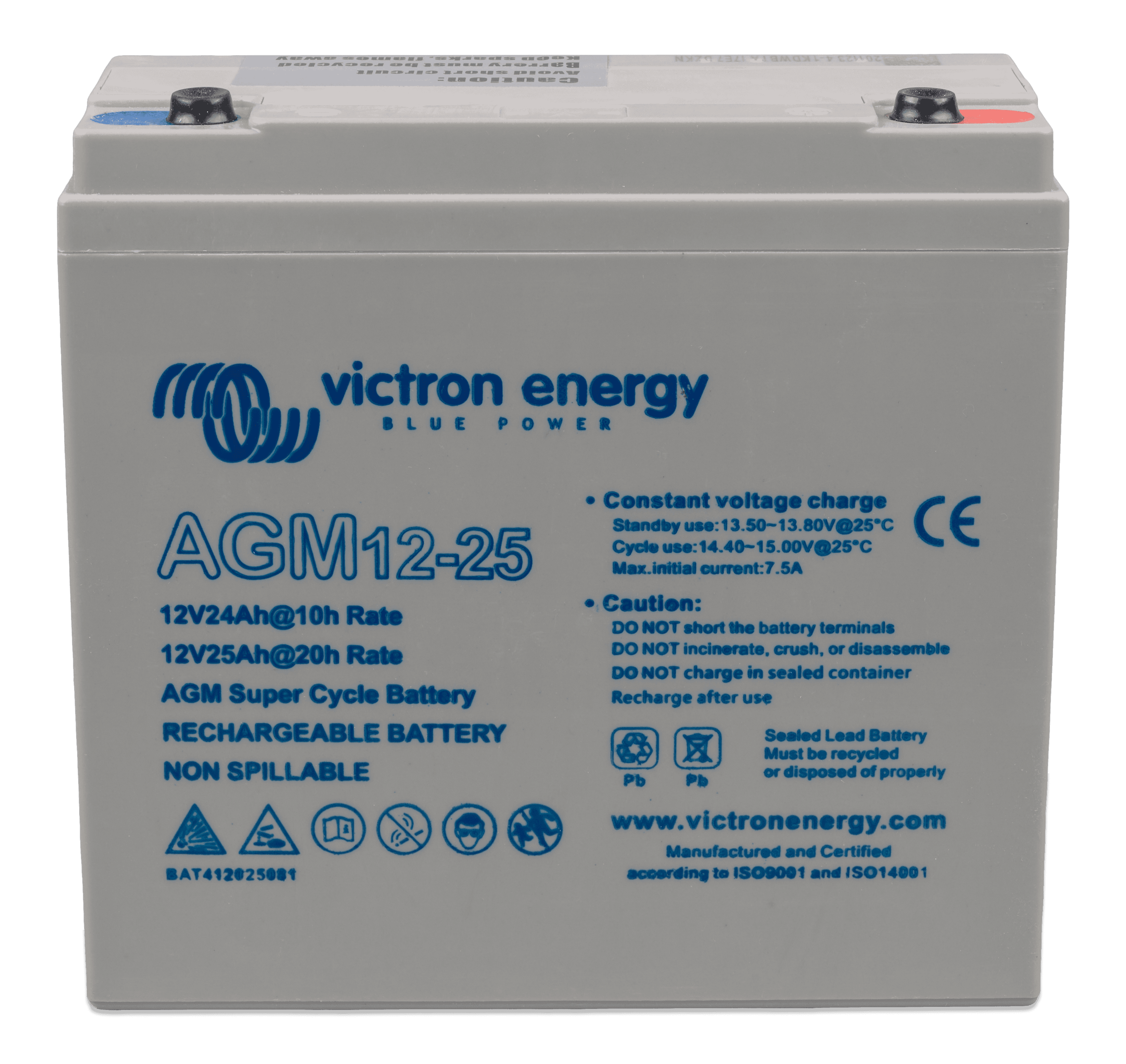 BAT412025081_12v-25Ah AGM Super (front-top)  thumbnail