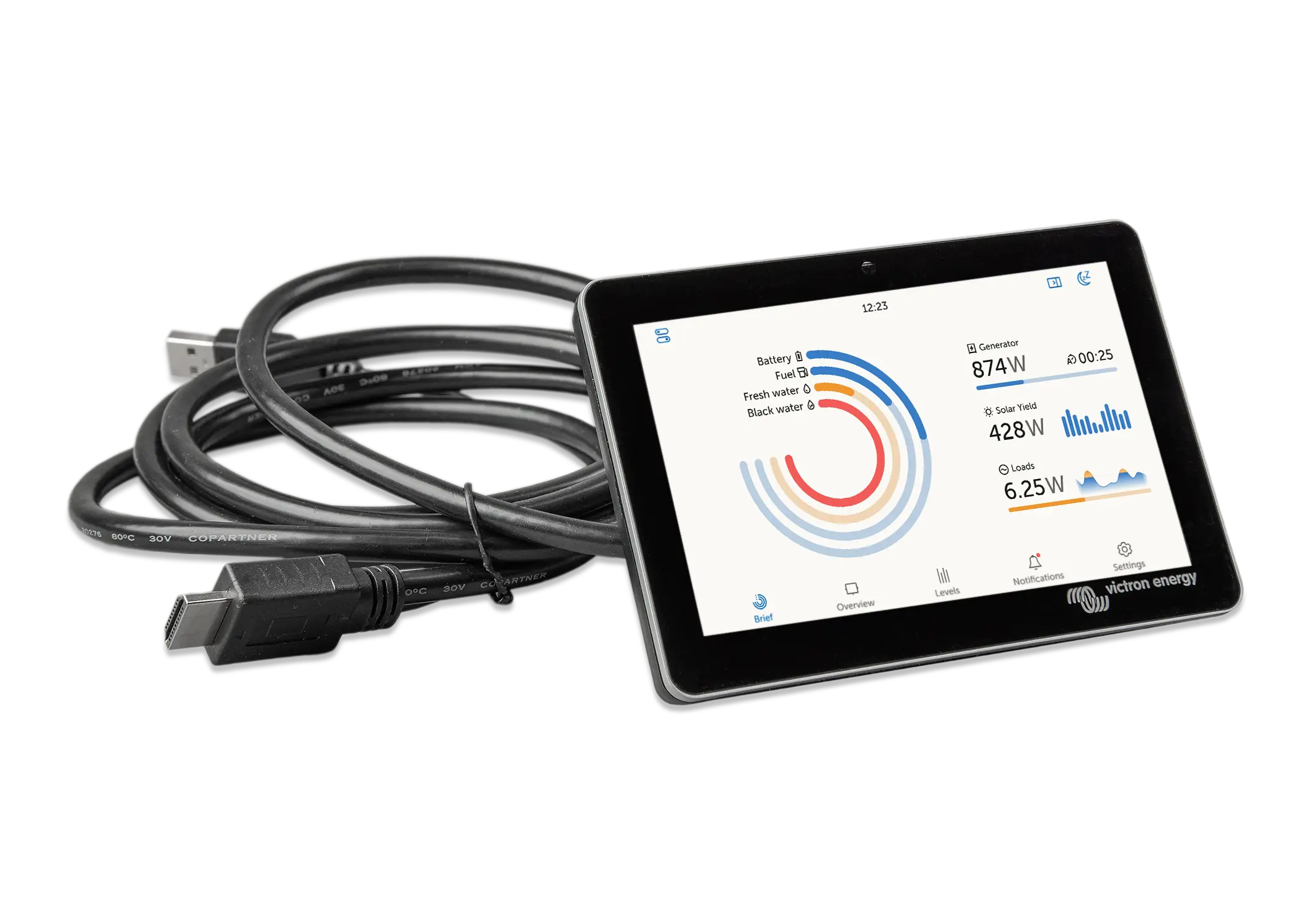 GX Touch 50 (front with cable_screen)  thumbnail