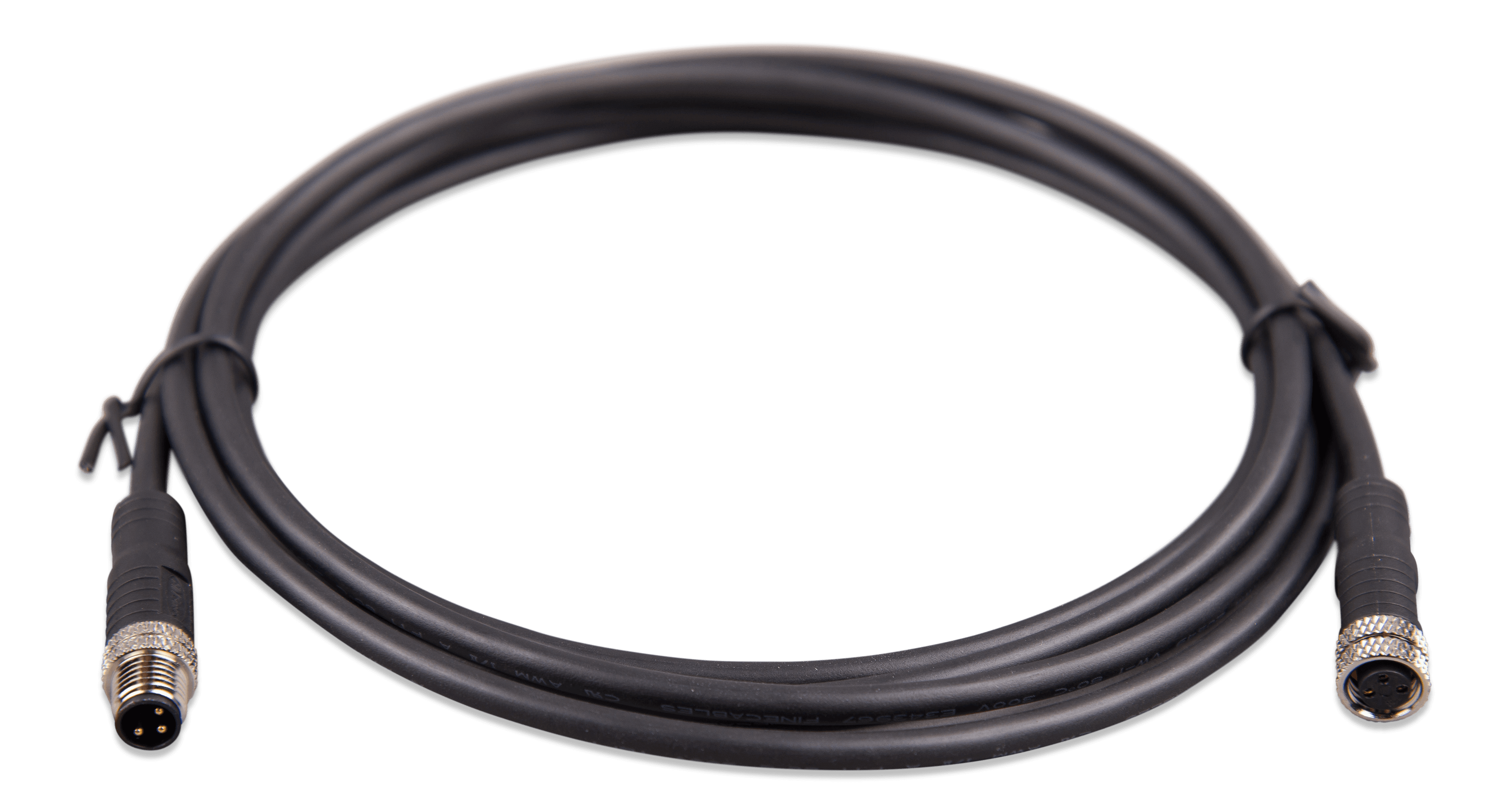 M8 circular connector MaleFemale 3 pole cable 2m (front) thumbnail