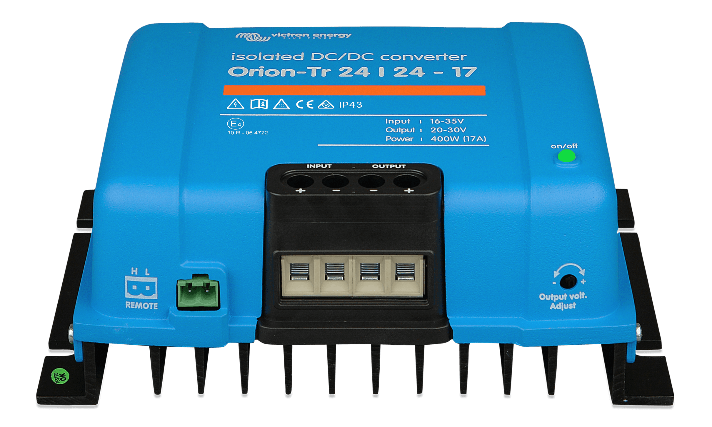 Orion-Tr 24/24-17A (400W) Isolated DC-DC converter (front-angle)  thumbnail