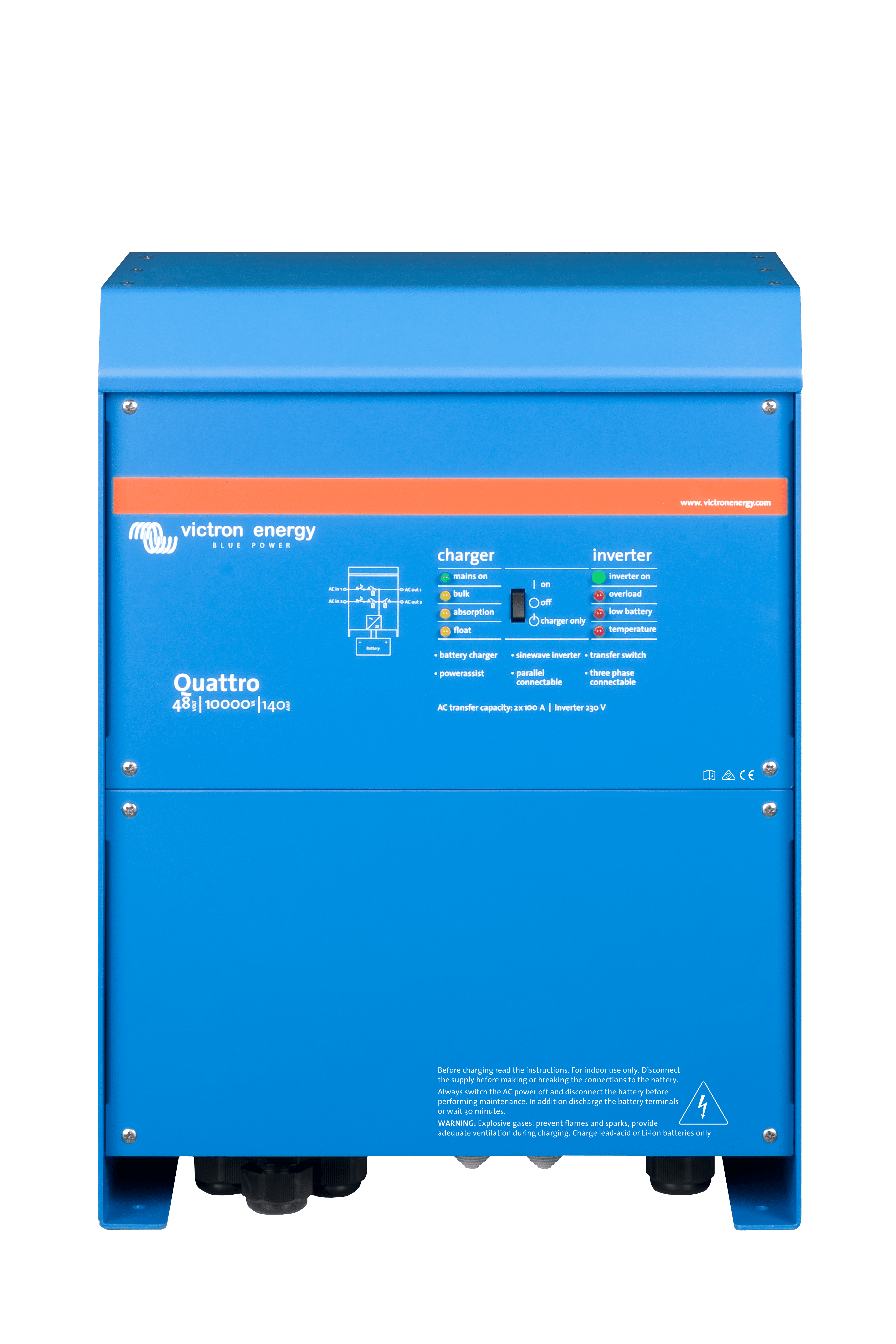 Quattro 48V 10000VA 140A 230V (front)  thumbnail