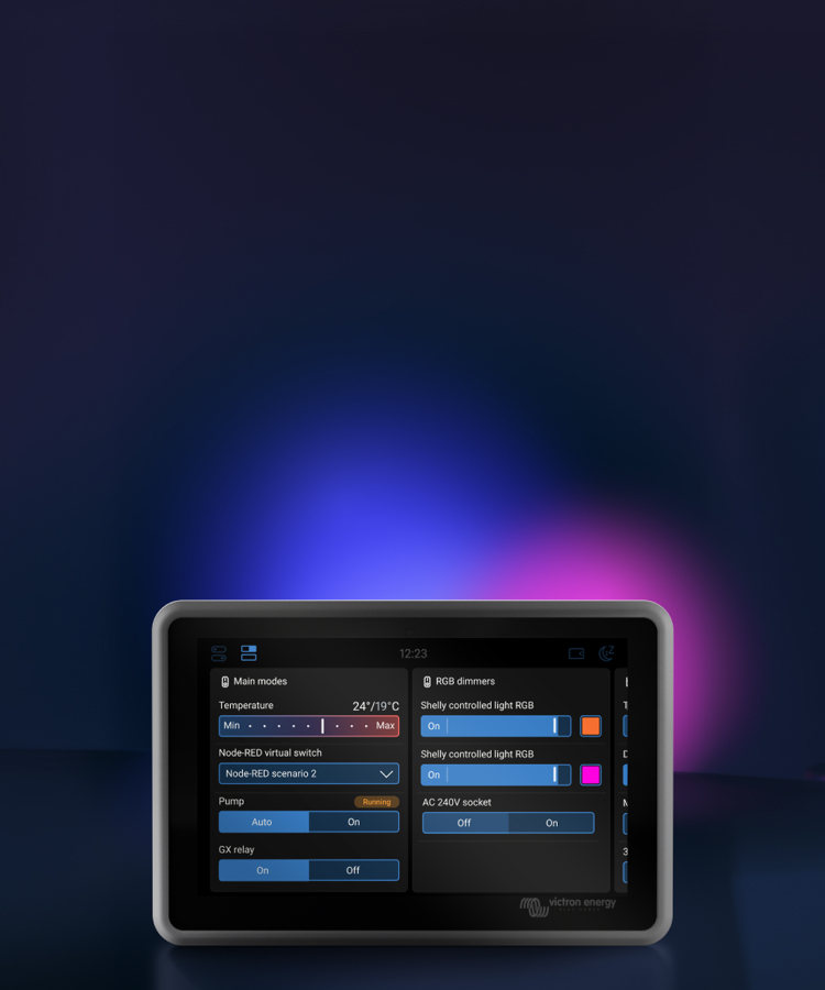 Venus OS  Панель переключения